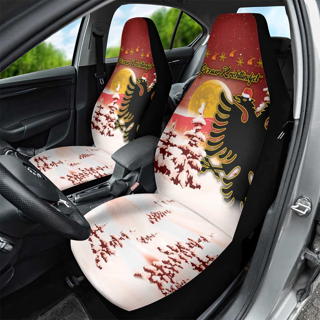 Albania Christmas Car Seat Cover Gezuar Krishtlindjet - Wonder Print Shop