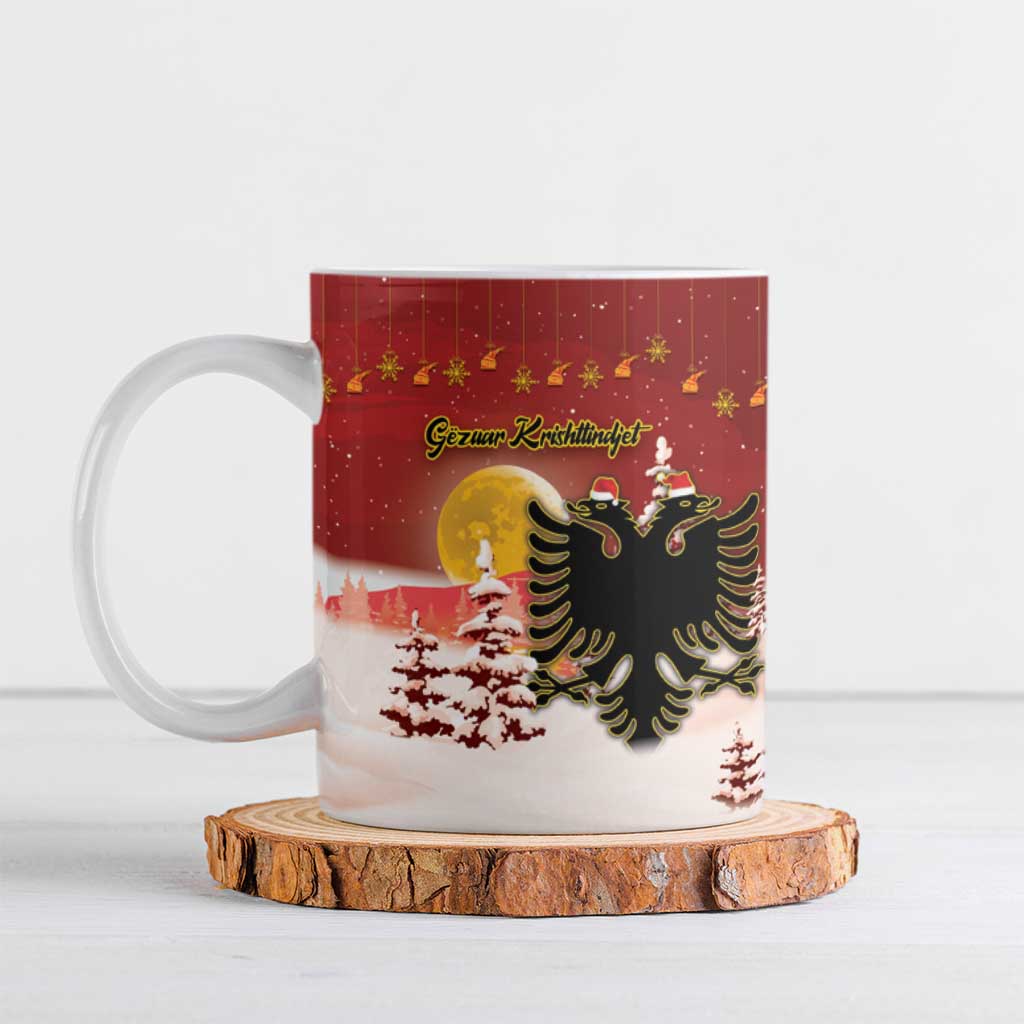 Personalized Albania Christmas Ceramic Mug Gezuar Krishtlindjet - Wonder Print Shop