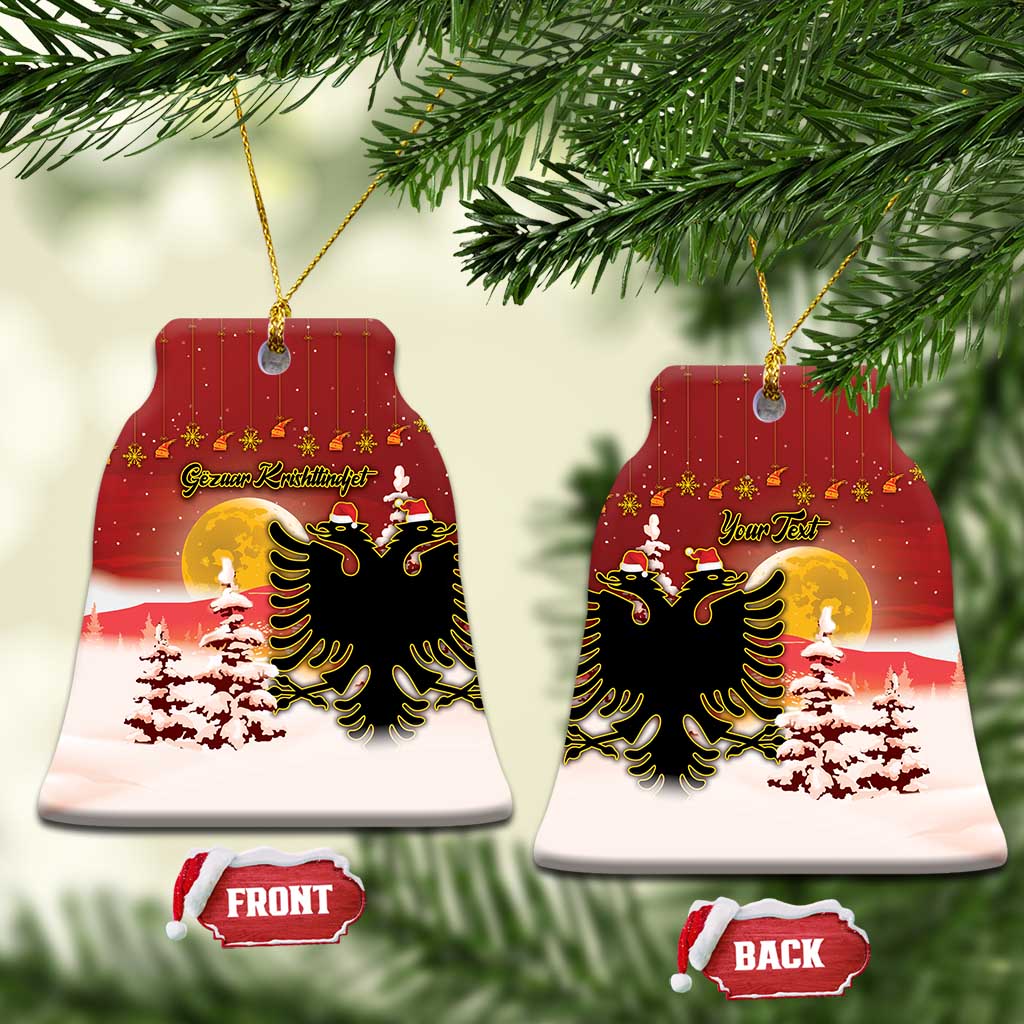 Personalized Albania Christmas Ceramic Ornament Gezuar Krishtlindjet - Wonder Print Shop