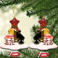 Personalized Albania Christmas Ceramic Ornament Gezuar Krishtlindjet - Wonder Print Shop