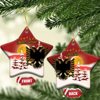 Personalized Albania Christmas Ceramic Ornament Gezuar Krishtlindjet - Wonder Print Shop