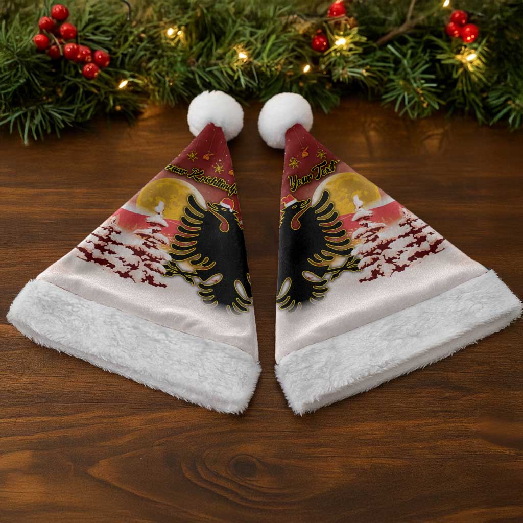 Personalized Albania Christmas Santa Hat Gezuar Krishtlindjet - Wonder Print Shop