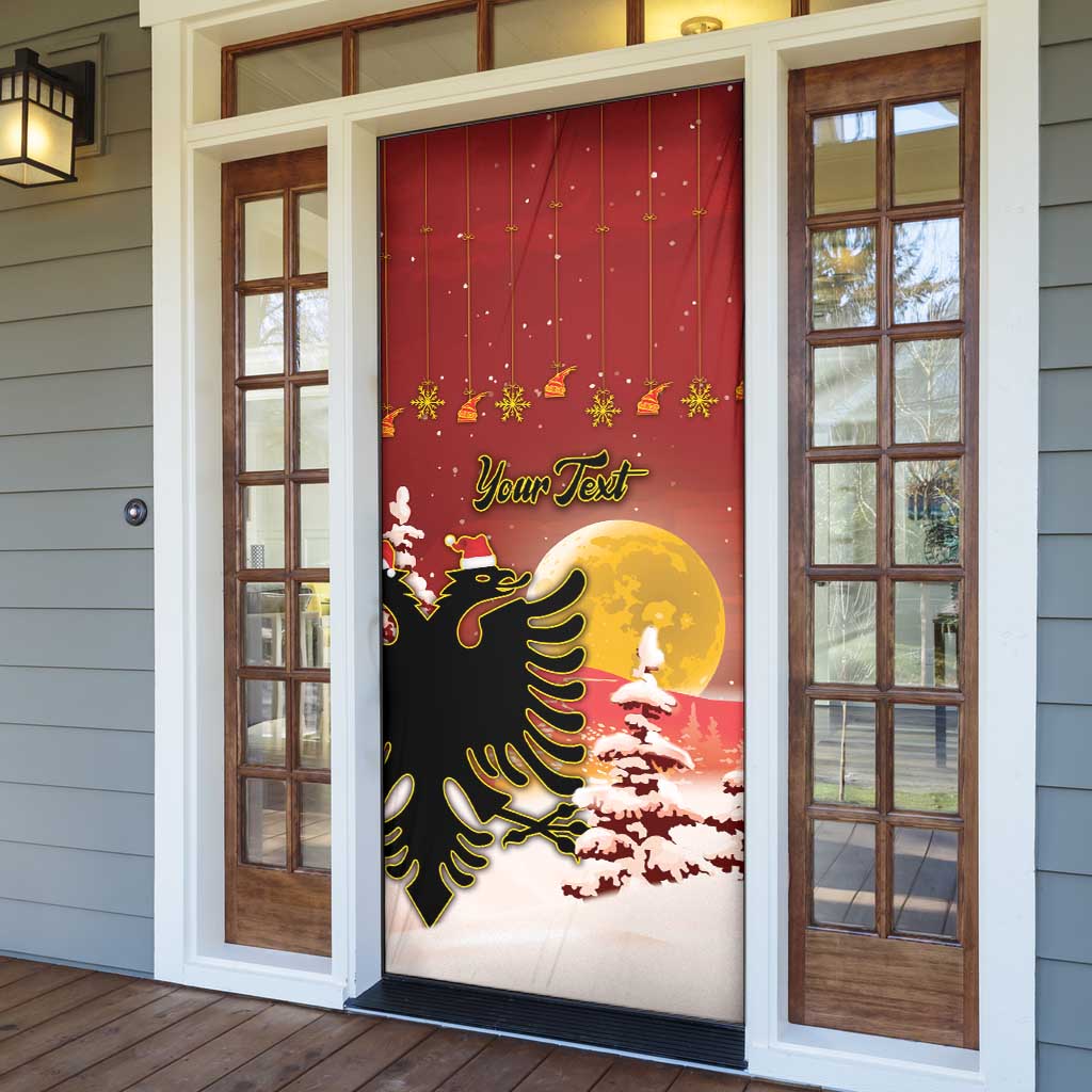 Personalized Albania Christmas Door Cover Gezuar Krishtlindjet - Wonder Print Shop
