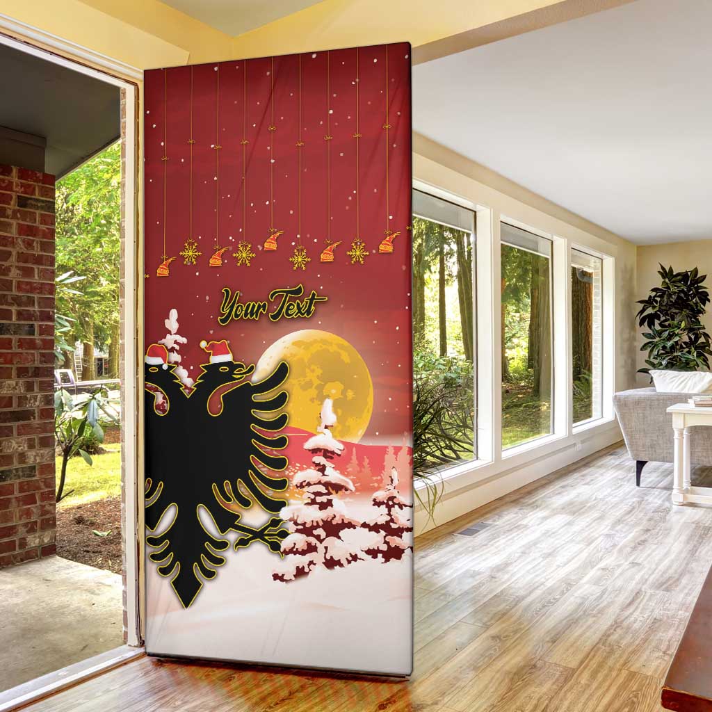 Personalized Albania Christmas Door Cover Gezuar Krishtlindjet - Wonder Print Shop