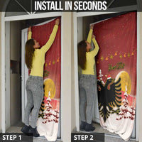Personalized Albania Christmas Door Cover Gezuar Krishtlindjet - Wonder Print Shop