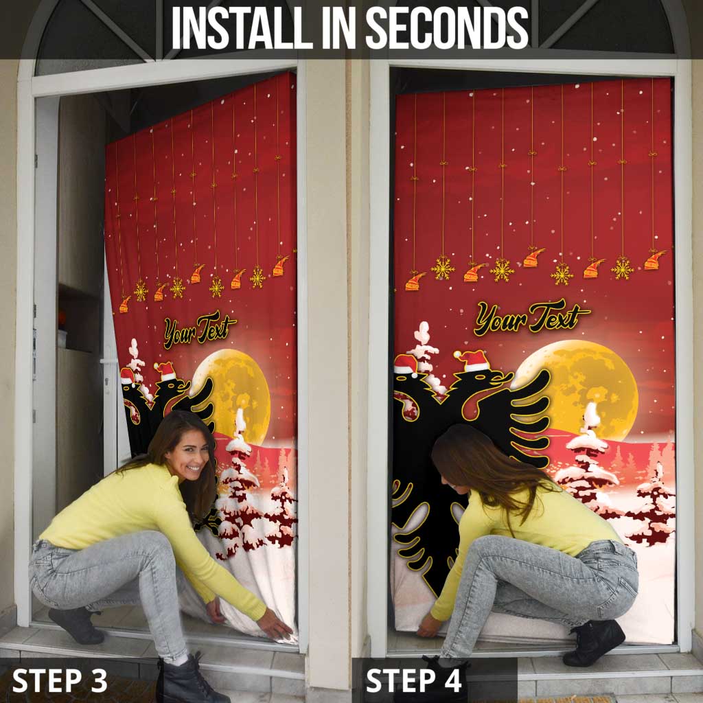 Personalized Albania Christmas Door Cover Gezuar Krishtlindjet - Wonder Print Shop