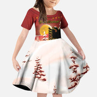 Personalized Albania Christmas Family Matching Mermaid Dress and Hawaiian Shirt Gezuar Krishtlindjet - Wonder Print Shop