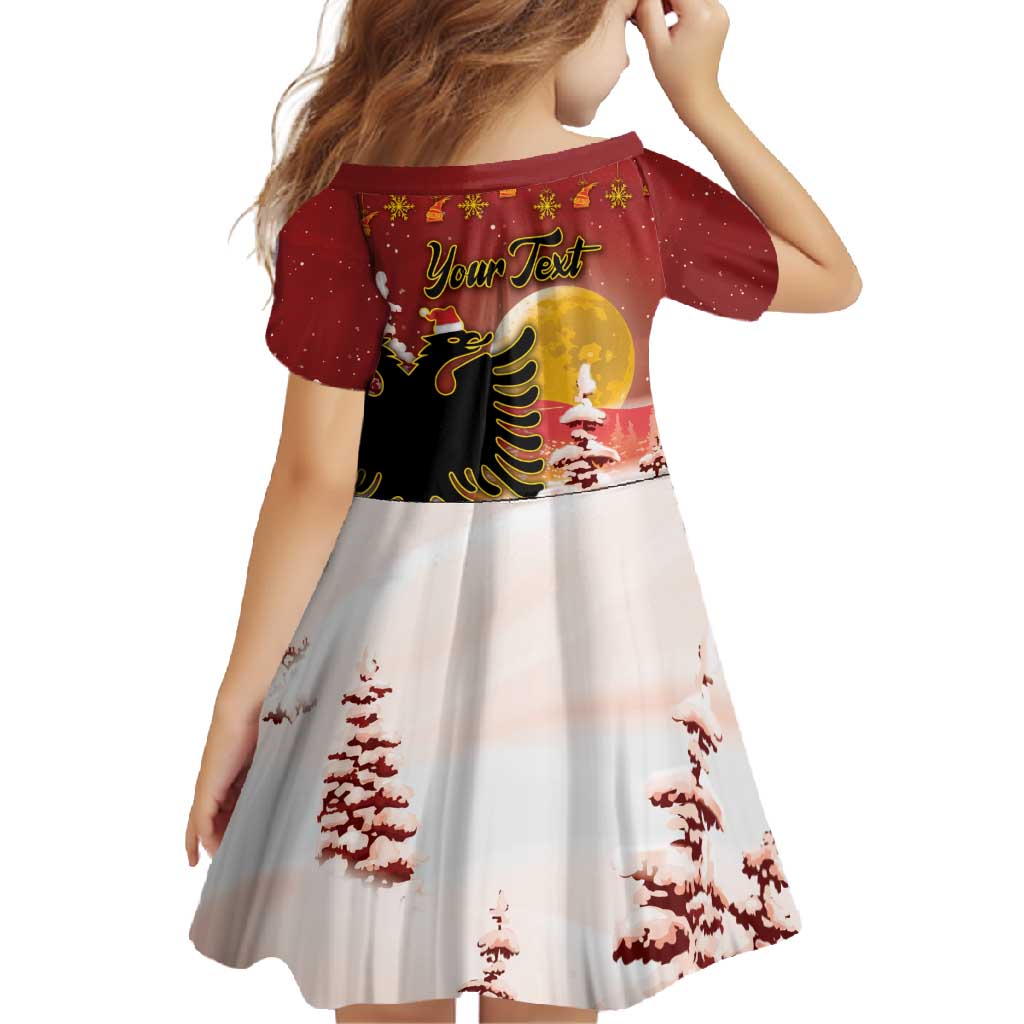 Personalized Albania Christmas Family Matching Mermaid Dress and Hawaiian Shirt Gezuar Krishtlindjet - Wonder Print Shop