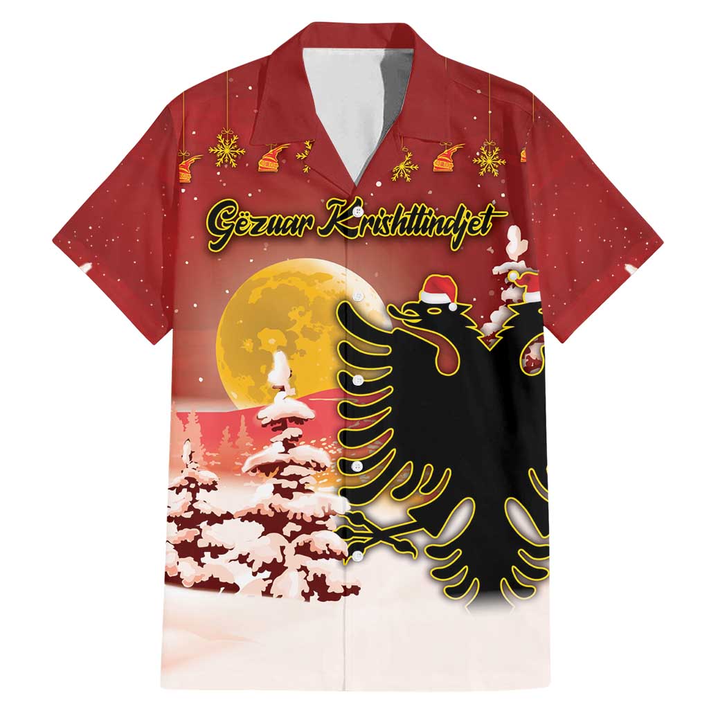 Personalized Albania Christmas Family Matching Mermaid Dress and Hawaiian Shirt Gezuar Krishtlindjet - Wonder Print Shop