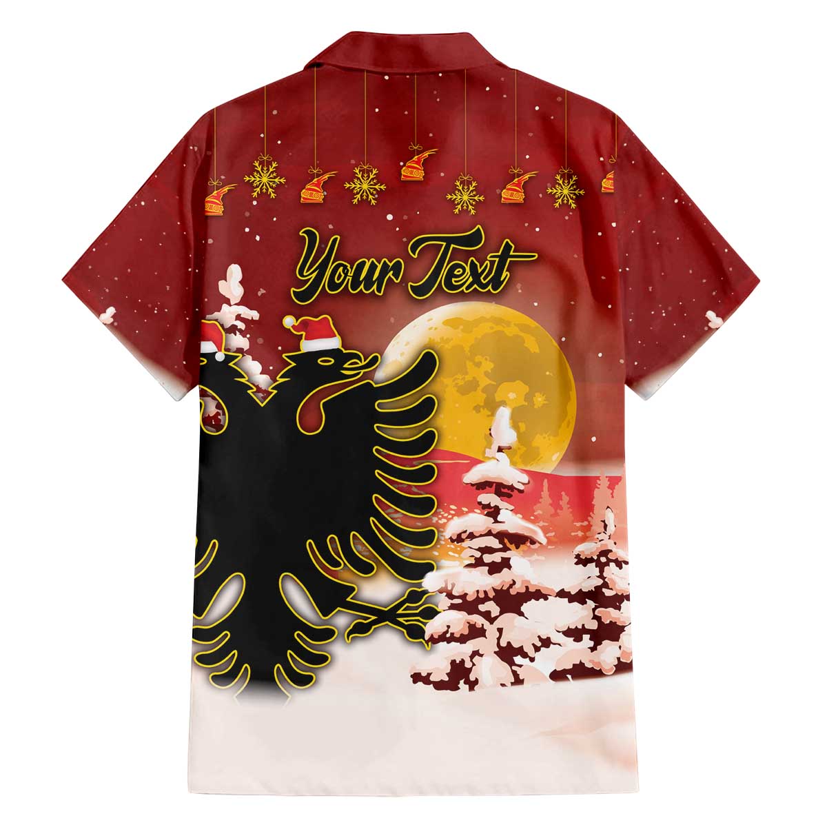 Personalized Albania Christmas Family Matching Off The Shoulder Long Sleeve Dress and Hawaiian Shirt Gezuar Krishtlindjet - Wonder Print Shop