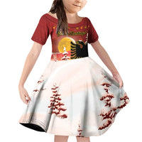 Personalized Albania Christmas Family Matching Off Shoulder Short Dress and Hawaiian Shirt Gezuar Krishtlindjet - Wonder Print Shop