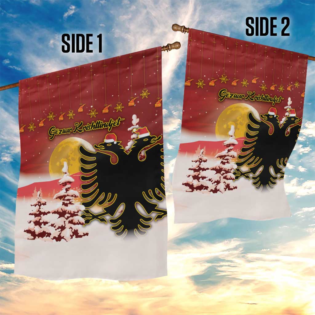 Albania Christmas Garden Flag Gezuar Krishtlindjet - Wonder Print Shop