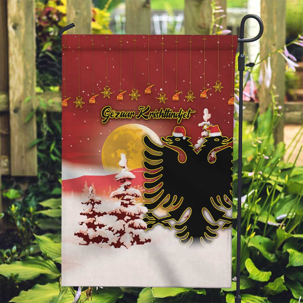 Albania Christmas Garden Flag Gezuar Krishtlindjet - Wonder Print Shop