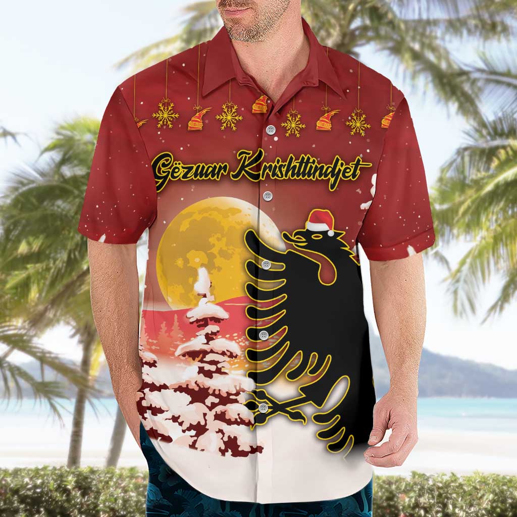 Personalized Albania Christmas Hawaiian Shirt Gezuar Krishtlindjet - Wonder Print Shop