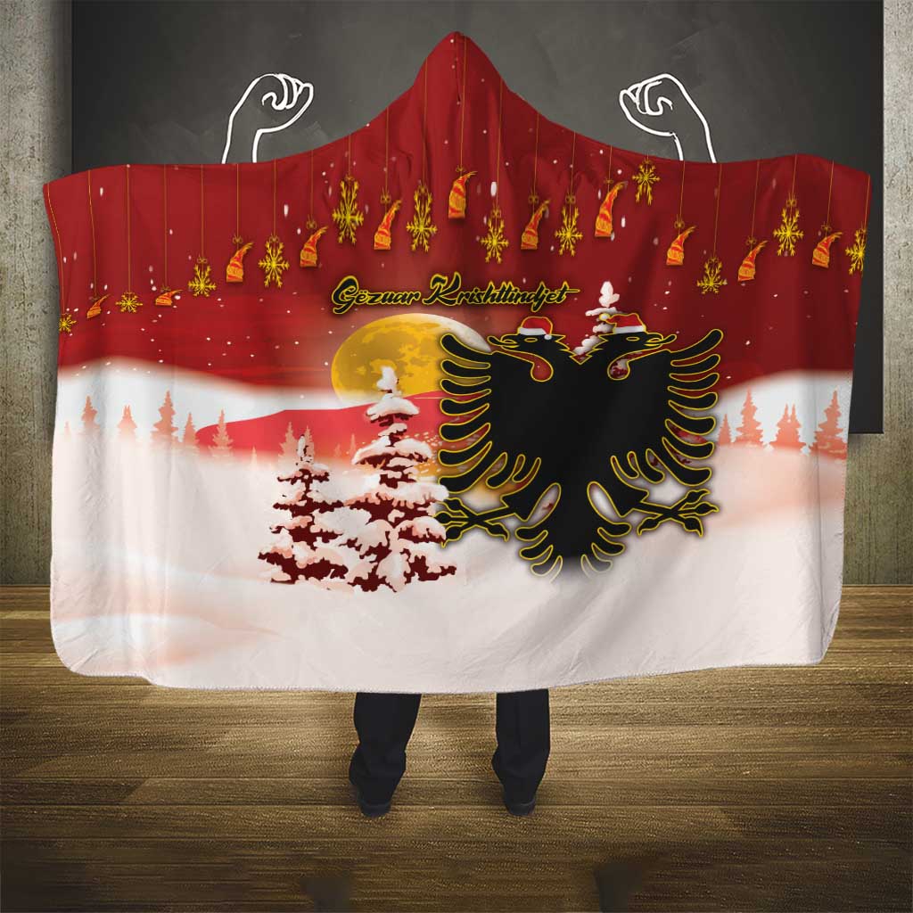 Albania Christmas Hooded Blanket Gezuar Krishtlindjet - Wonder Print Shop