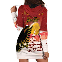 Personalized Albania Christmas Hoodie Dress Gezuar Krishtlindjet - Wonder Print Shop
