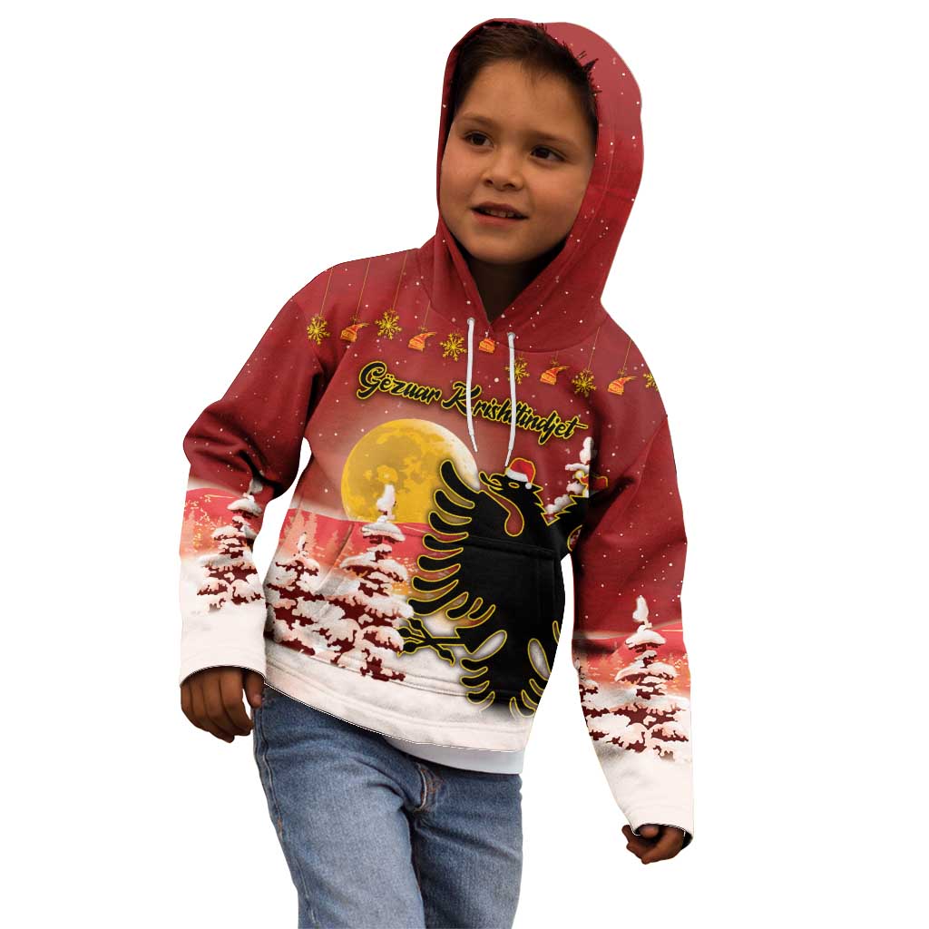 Personalized Albania Christmas Kid Hoodie Gezuar Krishtlindjet - Wonder Print Shop
