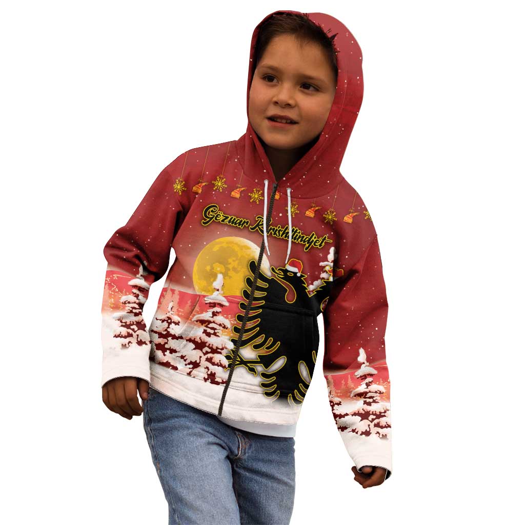 Personalized Albania Christmas Kid Hoodie Gezuar Krishtlindjet - Wonder Print Shop