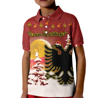 Personalized Albania Christmas Kid Polo Shirt Gezuar Krishtlindjet - Wonder Print Shop