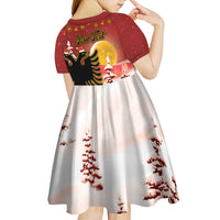 Personalized Albania Christmas Kid Short Sleeve Dress Gezuar Krishtlindjet - Wonder Print Shop