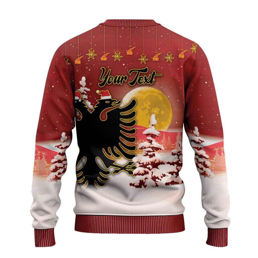 Personalized Albania Christmas Ugly Christmas Sweater Gezuar Krishtlindjet - Wonder Print Shop