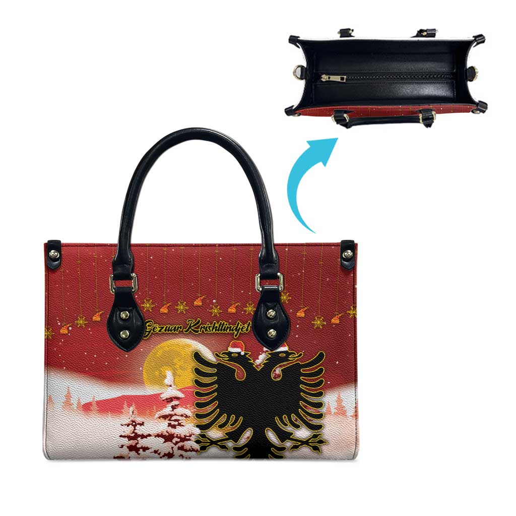Albania Christmas Leather Bag Gezuar Krishtlindjet - Wonder Print Shop
