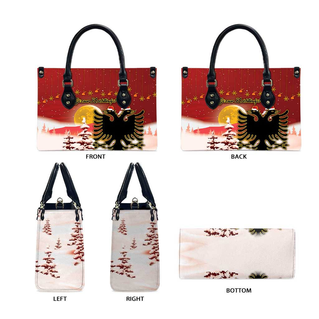 Albania Christmas Leather Bag Gezuar Krishtlindjet - Wonder Print Shop