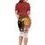 Personalized Albania Christmas Long Sleeve Bodycon Dress Gezuar Krishtlindjet - Wonder Print Shop