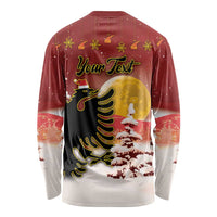 Personalized Albania Christmas Long Sleeve Shirt Gezuar Krishtlindjet - Wonder Print Shop