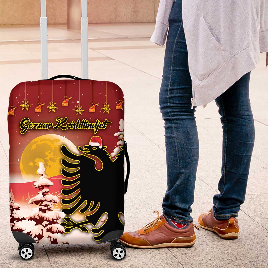 Albania Christmas Luggage Cover Gezuar Krishtlindjet - Wonder Print Shop
