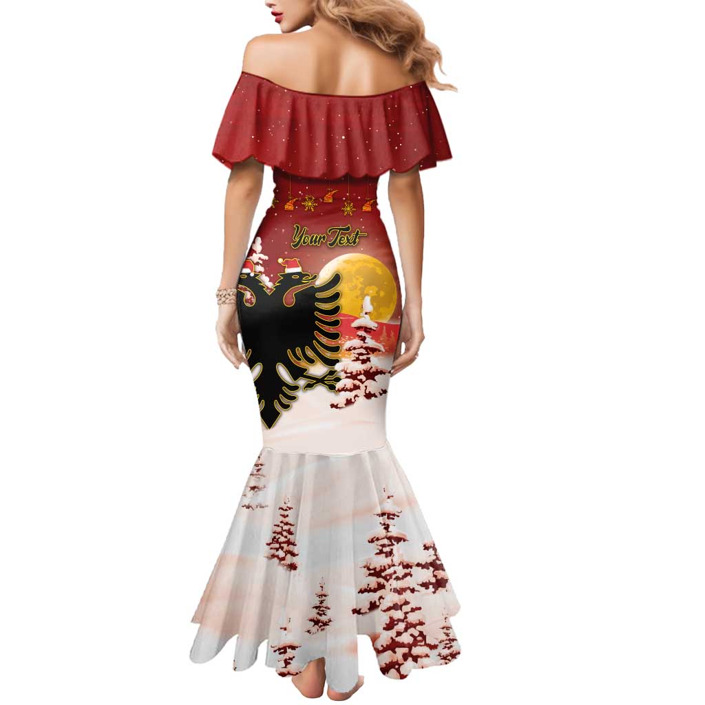 Personalized Albania Christmas Mermaid Dress Gezuar Krishtlindjet - Wonder Print Shop