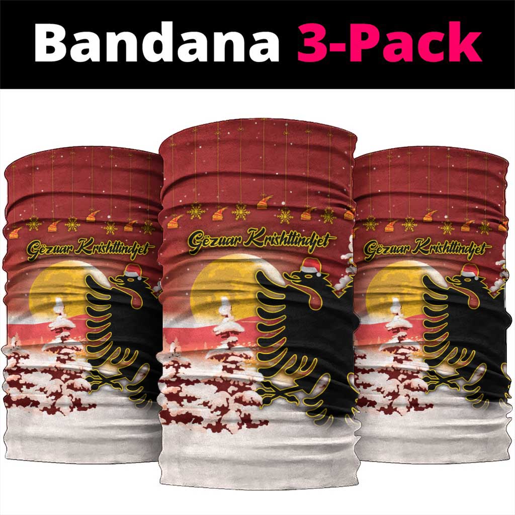 Albania Christmas Neck Gaiter Gezuar Krishtlindjet - Wonder Print Shop