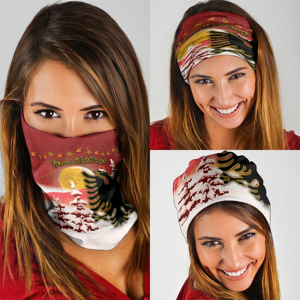 Albania Christmas Neck Gaiter Gezuar Krishtlindjet - Wonder Print Shop