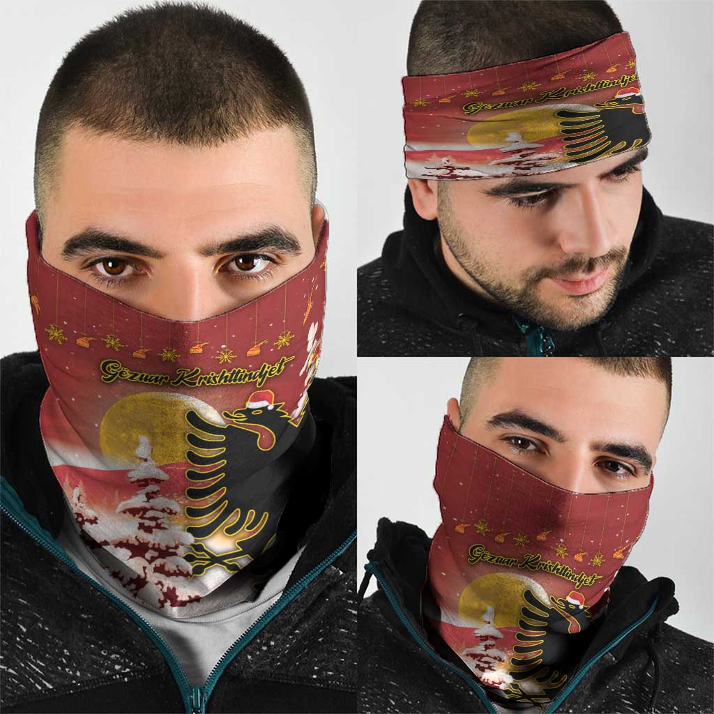 Albania Christmas Neck Gaiter Gezuar Krishtlindjet - Wonder Print Shop