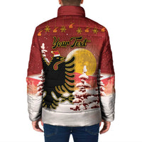 Personalized Albania Christmas Padded Jacket Gezuar Krishtlindjet - Wonder Print Shop