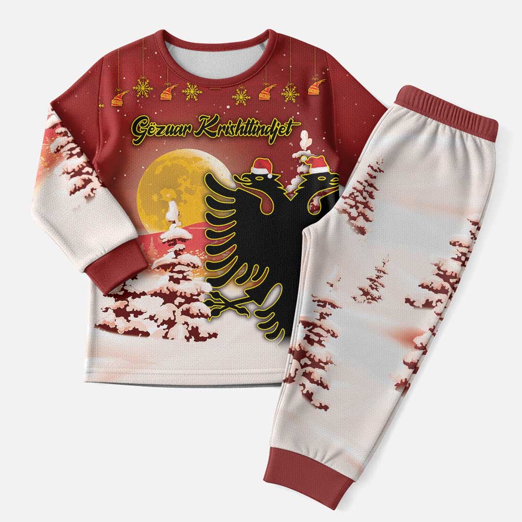 Personalized Albania Christmas Pajama Set Gezuar Krishtlindjet - Wonder Print Shop