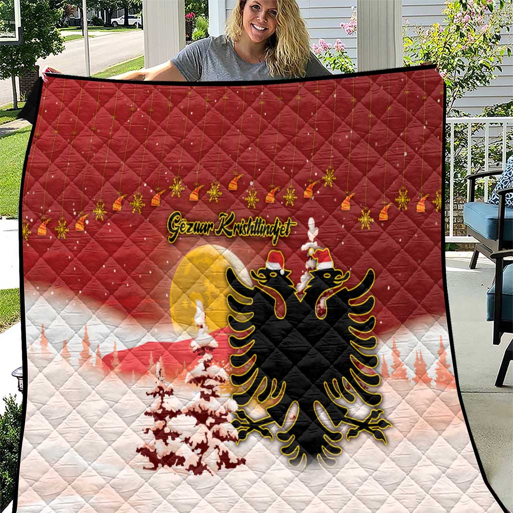 Albania Christmas Quilt Gezuar Krishtlindjet - Wonder Print Shop
