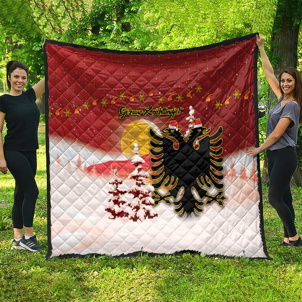Albania Christmas Quilt Gezuar Krishtlindjet - Wonder Print Shop