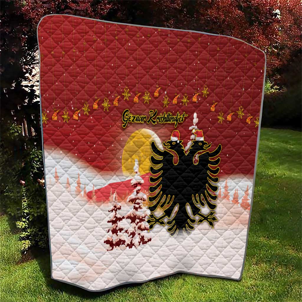 Albania Christmas Quilt Gezuar Krishtlindjet - Wonder Print Shop