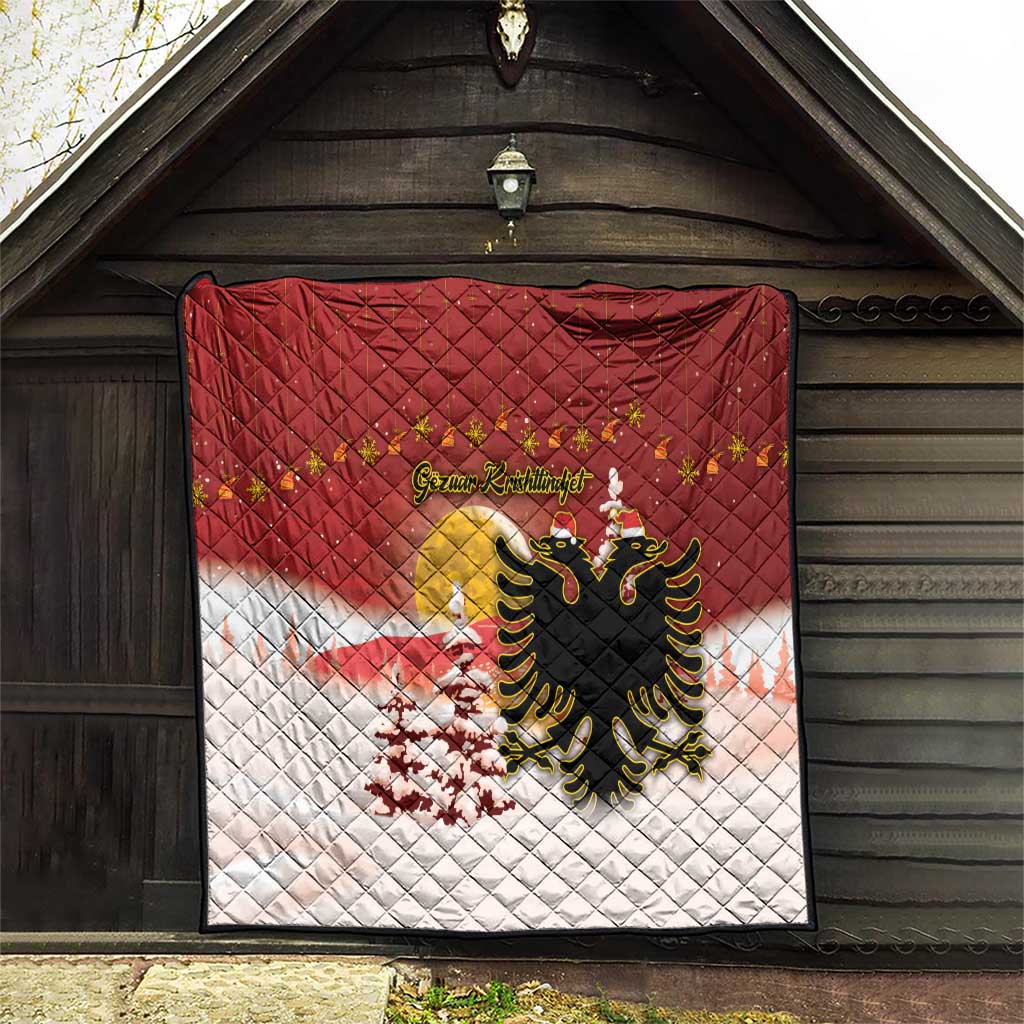 Albania Christmas Quilt Gezuar Krishtlindjet - Wonder Print Shop