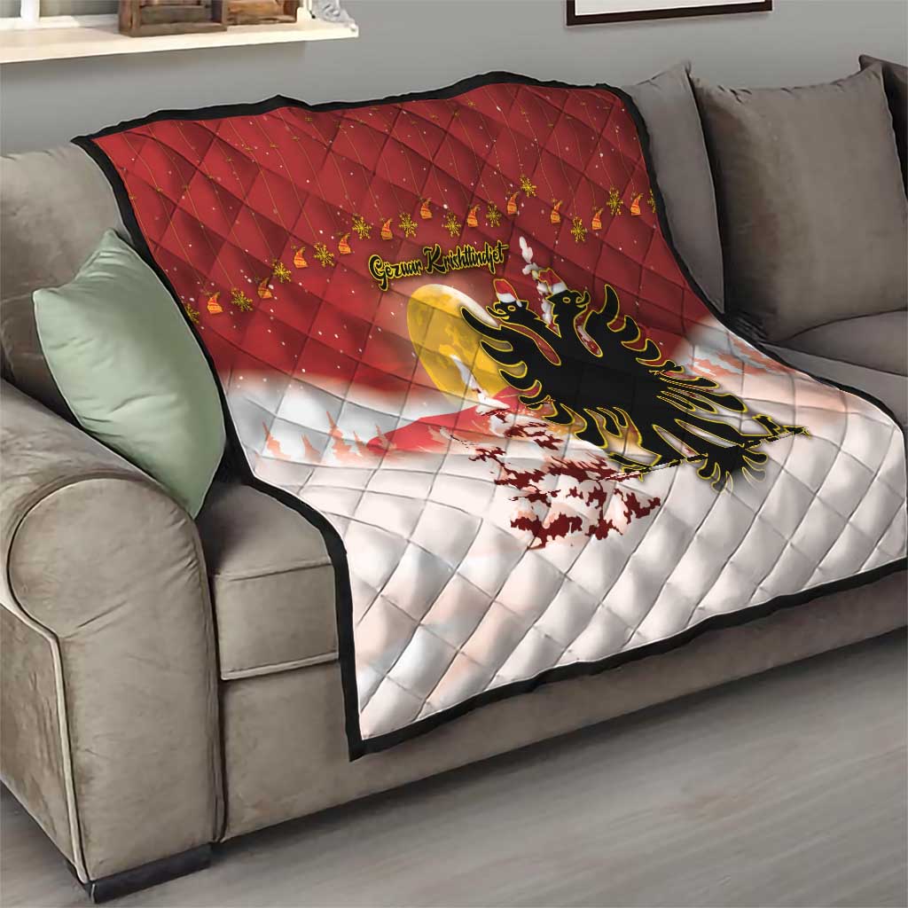 Albania Christmas Quilt Gezuar Krishtlindjet - Wonder Print Shop