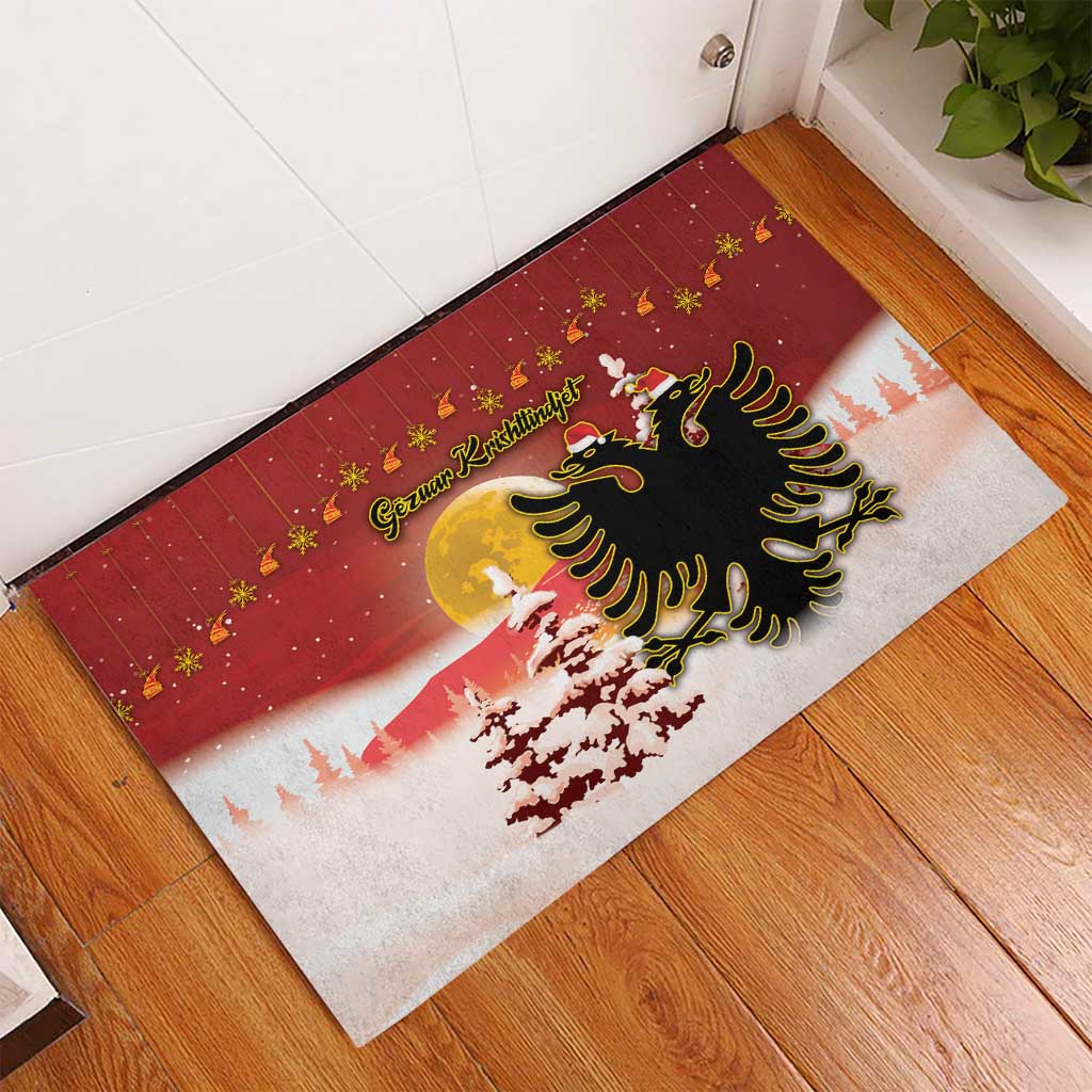 Albania Christmas Rubber Doormat Gezuar Krishtlindjet - Wonder Print Shop