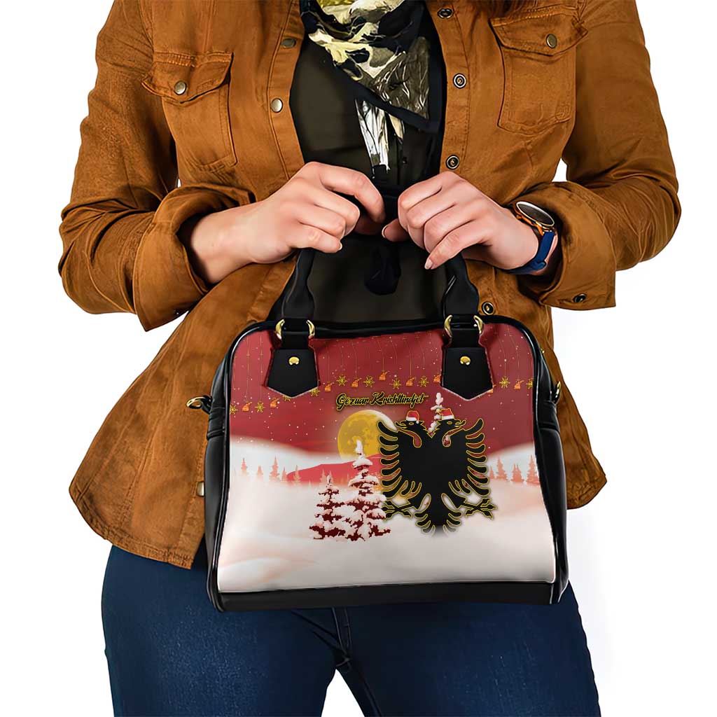 Albania Christmas Shoulder Handbag Gezuar Krishtlindjet - Wonder Print Shop