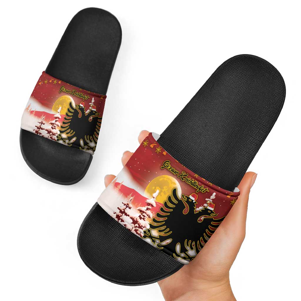 Albania Christmas Slide Sandals Gezuar Krishtlindjet - Wonder Print Shop