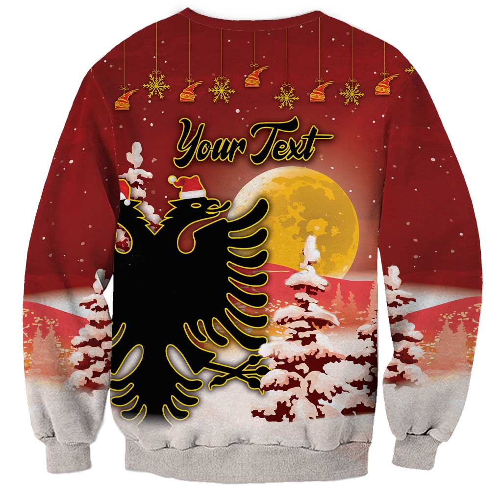 Personalized Albania Christmas Sweatshirt Gezuar Krishtlindjet - Wonder Print Shop