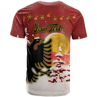 Personalized Albania Christmas T Shirt Gezuar Krishtlindjet - Wonder Print Shop