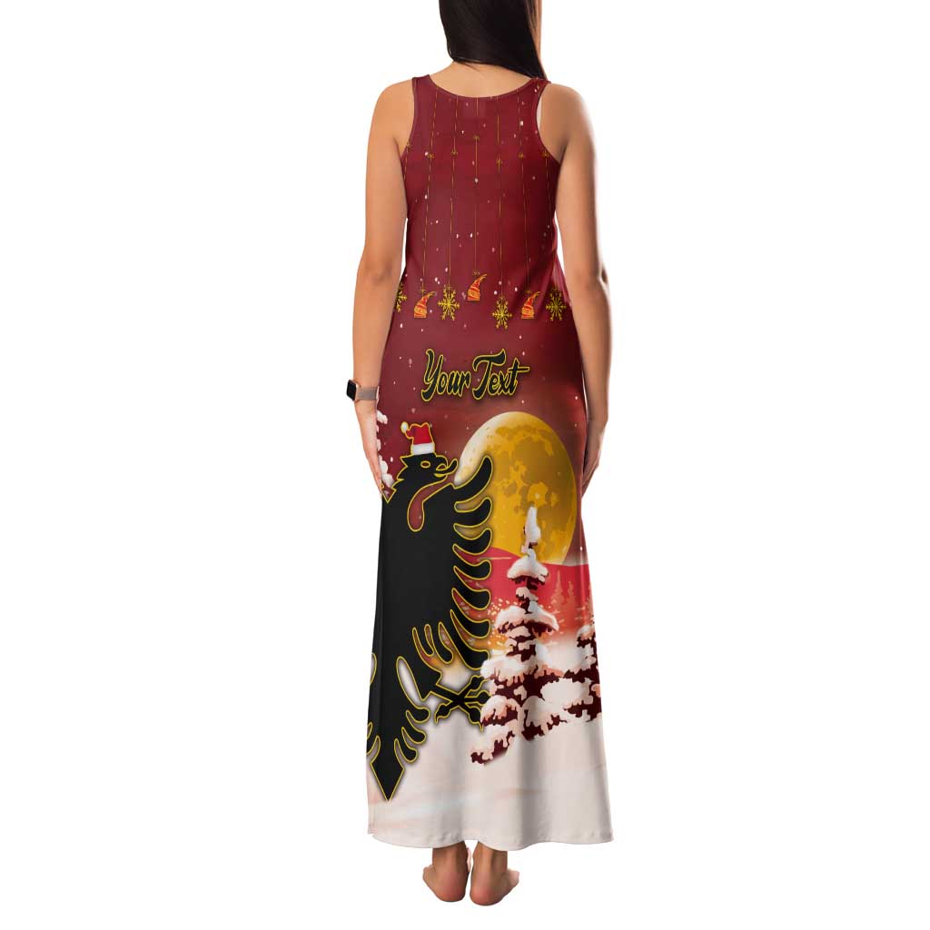 Personalized Albania Christmas Tank Maxi Dress Gezuar Krishtlindjet - Wonder Print Shop