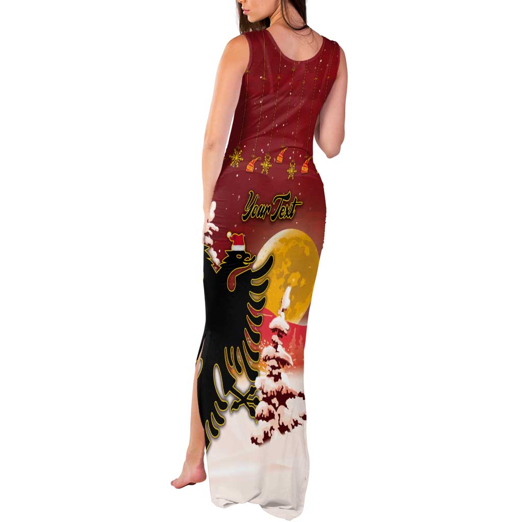 Personalized Albania Christmas Tank Maxi Dress Gezuar Krishtlindjet - Wonder Print Shop
