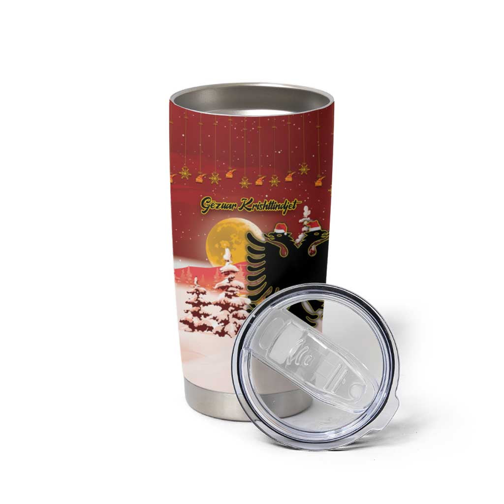 Personalized Albania Christmas Tumbler Cup Gezuar Krishtlindjet - Wonder Print Shop