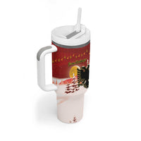 Personalized Albania Christmas Tumbler With Handle Gezuar Krishtlindjet - Wonder Print Shop